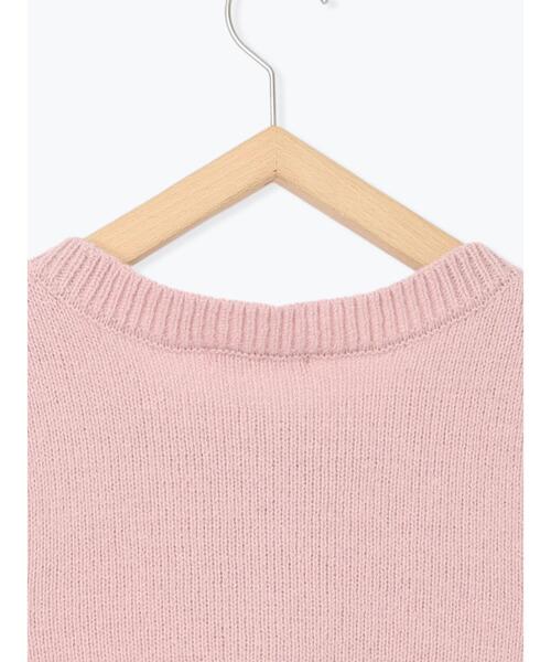 ehka sopo(エヘカソポ)の「リボンニットベスト(ベスト・レディース・グレー/キナリ/ピンク・F)」の22枚目の写真