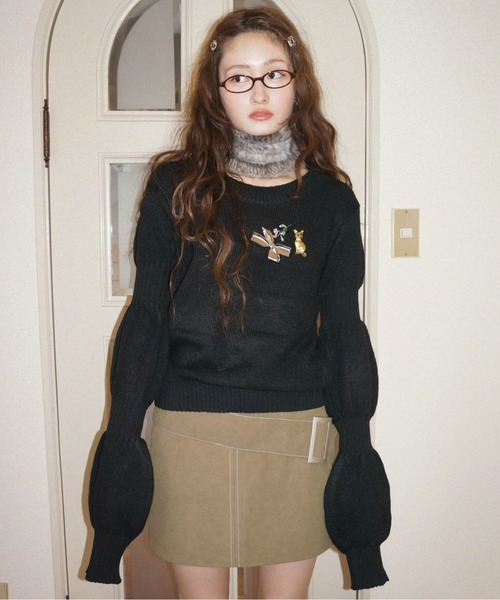 puff puff sleeve knit / パフパフスリーブニット（ニット/セーター