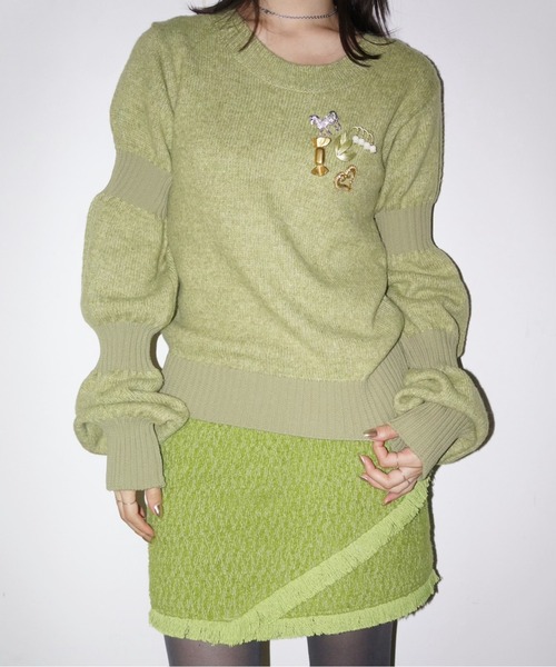 puff puff sleeve knit / パフパフスリーブニット（ニット/セーター