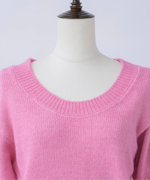 yori  コットンパフスリーブニット  ピンク 美品 ヨリ yori コットンパフスリーブニット ピンク（洗える】冬