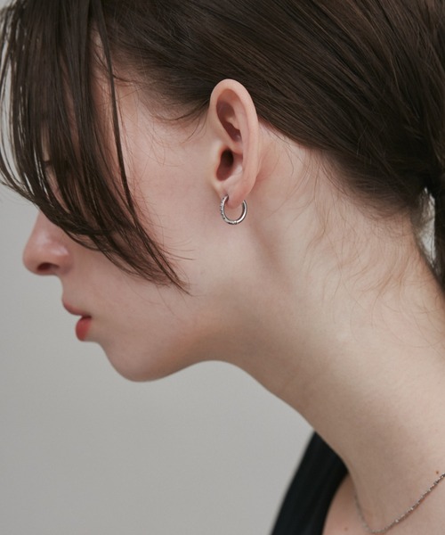 ciite' surgical stainless（シーテサージカルステンレス）の「【 金属アレルギー対応 】 ビジューミニフープピアス サージカルステンレス   (両耳用)（ピアス（両耳用）・レディース・シルバー/ゴールド・FREE）」の11枚目の写真
