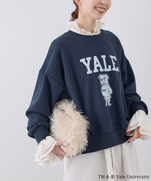 ROPE' PICNIC(ロペピクニック)の「YALE&HARVARD/プリントスウェット(スウェット・レディース・グレー/ネイビー・38)」の2枚目の写真