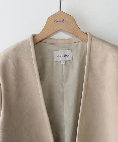 Steven Alan（スティーブンアラン）の「＜Steven Alan＞GOAT SUEDE GOWN/ｶﾞｳﾝ◆（その他アウター・レディース・オフホワイト/ブラウン・MEDIUM/SMALL）」の9枚目の写真