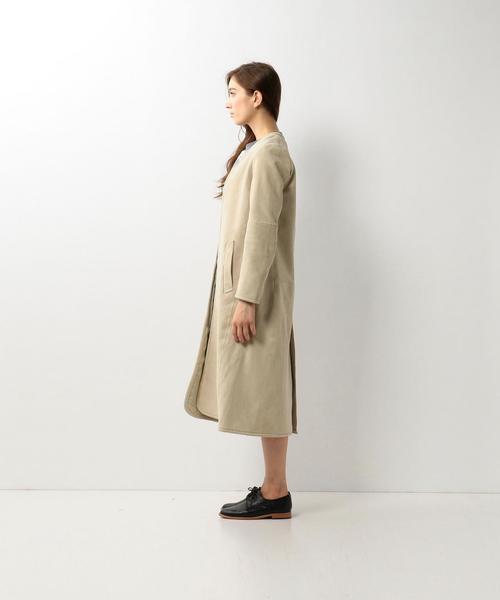 Steven Alan（スティーブンアラン）の「＜Steven Alan＞GOAT SUEDE GOWN/ｶﾞｳﾝ◆（その他アウター・レディース・オフホワイト/ブラウン・MEDIUM/SMALL）」の7枚目の写真