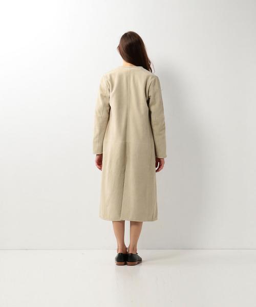Steven Alan（スティーブンアラン）の「＜Steven Alan＞GOAT SUEDE GOWN/ｶﾞｳﾝ◆（その他アウター・レディース・オフホワイト/ブラウン・MEDIUM/SMALL）」の8枚目の写真
