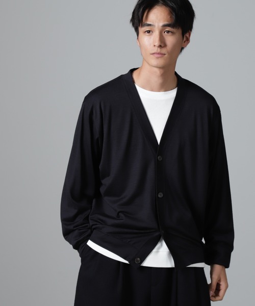 NANO universe（ナノユニバース）の「「100%ウォッシャブルウール」カーディガン（カーディガン/ボレロ・メンズ・ブラウン/ダークネイビー・S/M/L）」の2枚目の写真
