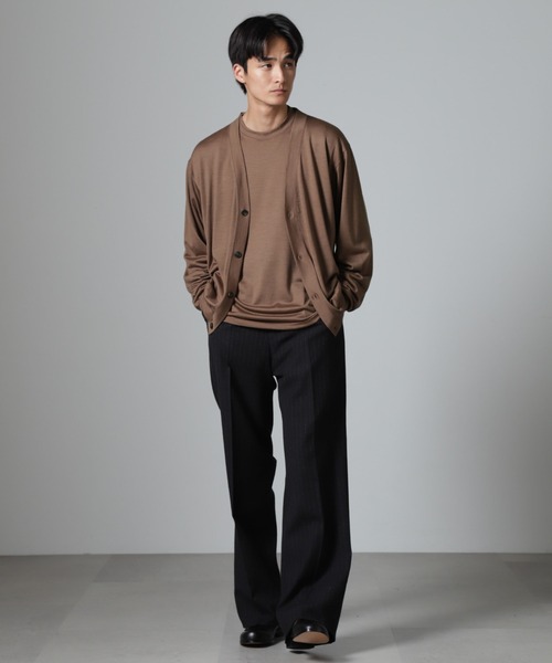 NANO universe（ナノユニバース）の「「100%ウォッシャブルウール」カーディガン（カーディガン/ボレロ・メンズ・ブラウン/ダークネイビー・S/M/L）」の7枚目の写真