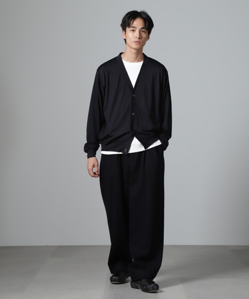 NANO universe（ナノユニバース）の「「100%ウォッシャブルウール」カーディガン（カーディガン/ボレロ・メンズ・ブラウン/ダークネイビー・S/M/L）」の15枚目の写真