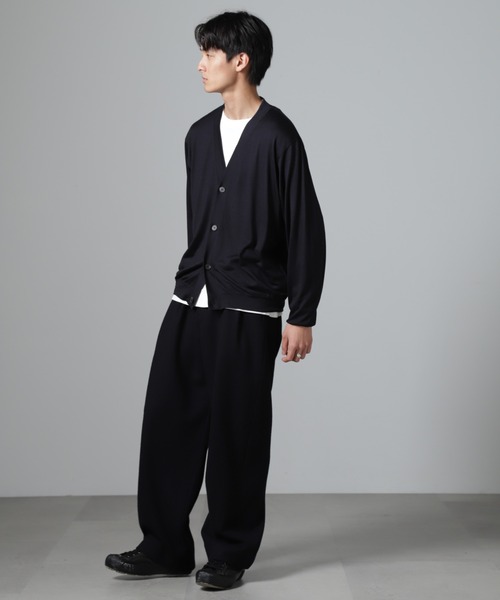 NANO universe（ナノユニバース）の「「100%ウォッシャブルウール」カーディガン（カーディガン/ボレロ・メンズ・ブラウン/ダークネイビー・S/M/L）」の17枚目の写真
