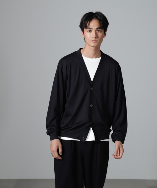 NANO universe（ナノユニバース）の「「100%ウォッシャブルウール」カーディガン（カーディガン/ボレロ・メンズ・ブラウン/ダークネイビー・S/M/L）」の10枚目の写真