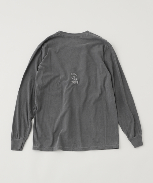 TODAY edition(トゥデイエディション)の「【TODAY edition / トゥデイエディション】MAKE PEACE LS Tee(Tシャツ/カットソー・メンズ・グレー/ホワイト・MEDIUM/LARGE)」の3枚目の写真