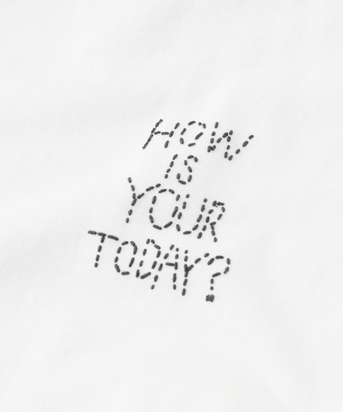 TODAY edition(トゥデイエディション)の「【TODAY edition / トゥデイエディション】MAKE PEACE LS Tee(Tシャツ/カットソー・メンズ・グレー/ホワイト・MEDIUM/LARGE)」の5枚目の写真