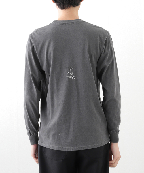 TODAY edition(トゥデイエディション)の「【TODAY edition / トゥデイエディション】MAKE PEACE LS Tee(Tシャツ/カットソー・メンズ・グレー/ホワイト・MEDIUM/LARGE)」の10枚目の写真