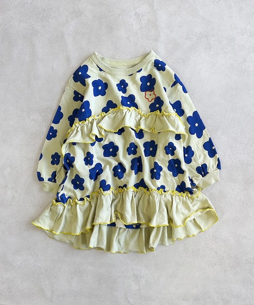 MARKEY'S(マーキーズ)の「フラワープリントフリルワンピース(ワンピース・キッズ・オフホワイト/チャコール/グリーン・100/110/90/150/140/130/120)」の17枚目の写真