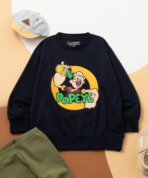 POPEYE（ポパイ）の「【 POPEYE / ポパイ 】キャラクタープリント オーバーサイズ 裏毛 トレーナー 長袖 キッズ（スウェット）」