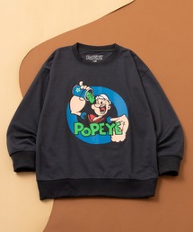POPEYE（ポパイ）の「【 POPEYE / ポパイ 】キャラクタープリント オーバーサイズ 裏毛 トレーナー 長袖 キッズ（スウェット）」