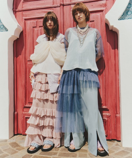 セール】シアーティアードlongニットスカート（スカート）｜LA BELLE  