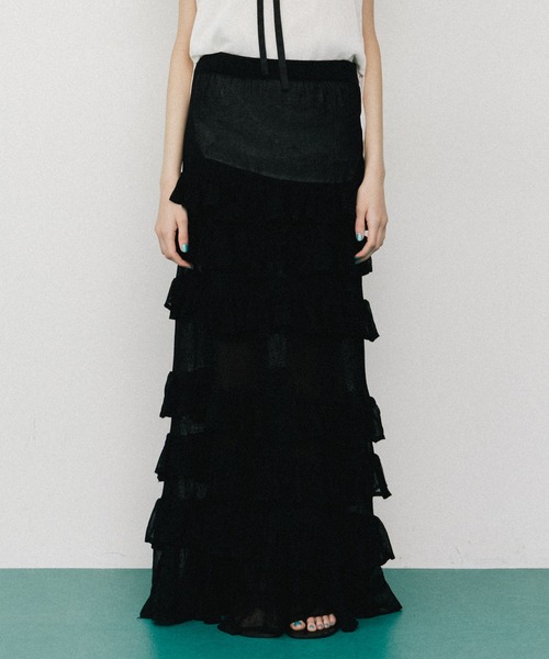 セール】シアーティアードlongニットスカート（スカート）｜LA BELLE