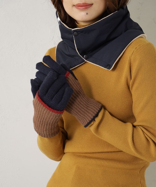 FOUND GOOD（ファウンドグッド）の「ユビアキ2WAYテブクロ（手袋・レディース・ベージュ/ネイビー/グレー系5・FREE）」の3枚目の写真