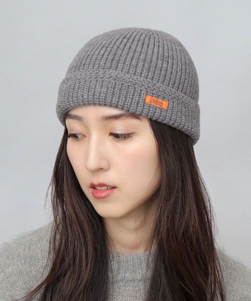 畦編み ショートワッチ（ニット帽）（ニットキャップ/ビーニー