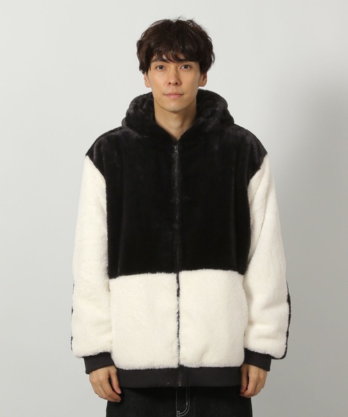 LAKOLE（ラコレ）の「切替ファーフードブルゾン/147390（ブルゾン・メンズ・チャコール/ホワイト/ブルー・MEDIUM/LARGE/X-LARGE）」の13枚目の写真