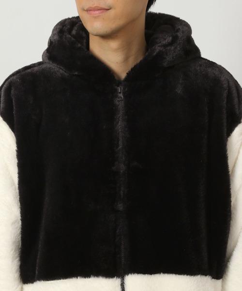 LAKOLE（ラコレ）の「切替ファーフードブルゾン/147390（ブルゾン・メンズ・チャコール/ホワイト/ブルー・MEDIUM/LARGE/X-LARGE）」の16枚目の写真