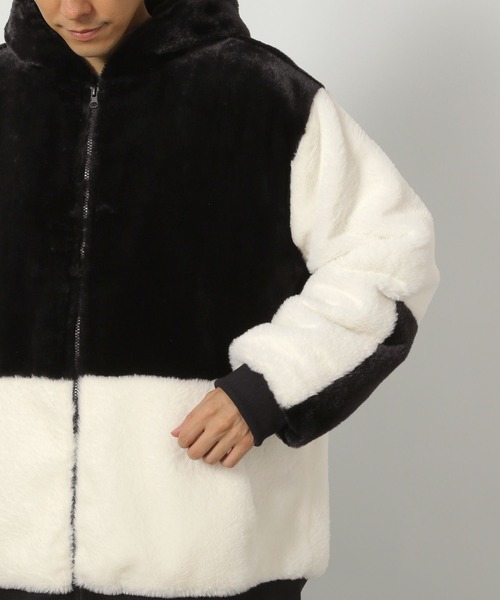 LAKOLE（ラコレ）の「切替ファーフードブルゾン/147390（ブルゾン・メンズ・チャコール/ホワイト/ブルー・MEDIUM/LARGE/X-LARGE）」の17枚目の写真