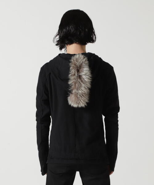 14th Addiction（フォーティーンスアディクション）の「14th Addiction/フォーティーンスアディクション/B Terry Hoodie＋Mohawk Fur（パーカー・メンズ・ブラック・L/M/S/XL）」の5枚目の写真