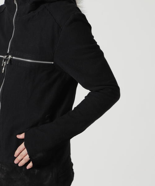 14th Addiction（フォーティーンスアディクション）の「14th Addiction/フォーティーンスアディクション/B Terry Hoodie＋Mohawk Fur（パーカー・メンズ・ブラック・L/M/S/XL）」の21枚目の写真
