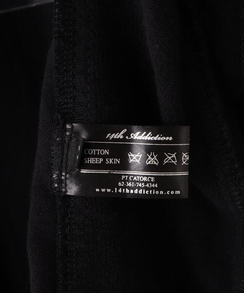 14th Addiction（フォーティーンスアディクション）の「14th Addiction/フォーティーンスアディクション/B Terry Hoodie＋Mohawk Fur（パーカー・メンズ・ブラック・L/M/S/XL）」の18枚目の写真