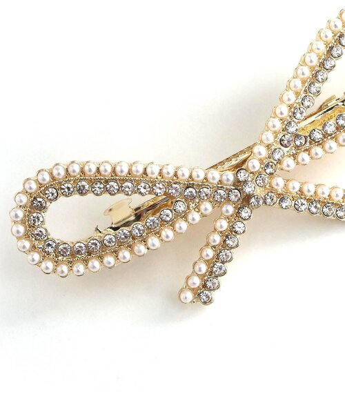 algy（アルジー）の「ビジューリボンクリップ（ヘアピン・キッズ・シルバー/ゴールド・FREE）」の5枚目の写真