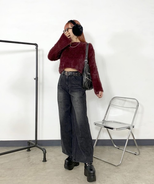 non-hedge(ノンヘッジ)の「デニムストレートパンツ(デニムパンツ・レディース・ブルー/ブラック・S/M/L)」の19枚目の写真