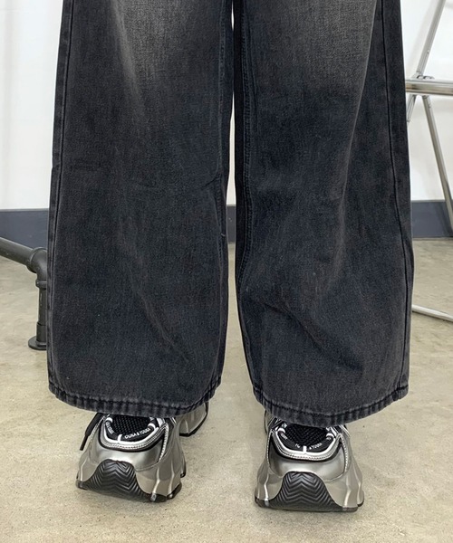 non-hedge(ノンヘッジ)の「デニムストレートパンツ(デニムパンツ・レディース・ブルー/ブラック・S/M/L)」の8枚目の写真
