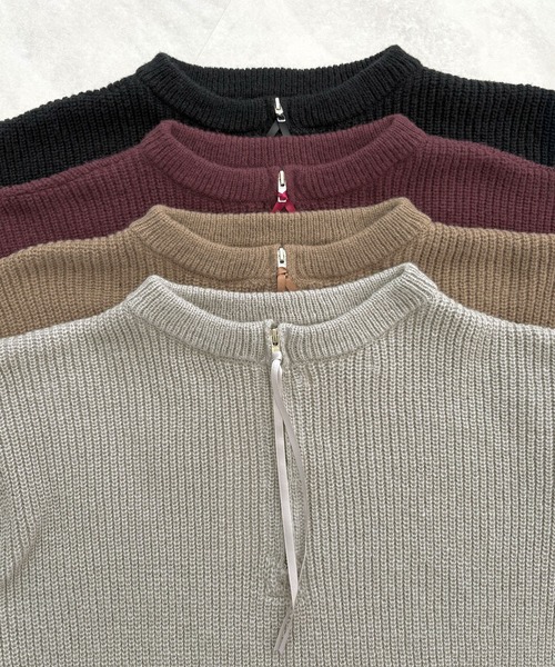 Futier land(フューティアランド)の「【前後2way】zip付ミニ丈ニットワンピース(ワンピース・レディース・ブラック/チャコールグレー/ボルドー/モカ/ライトグレー・FREE)」の6枚目の写真