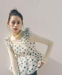 ◇ハイネックシアーカットソー