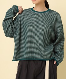 M2362 two-tone waffle プルオーバー