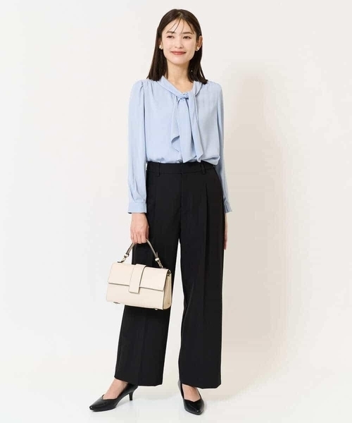 a.v.v(アーヴェヴェ)の「【洗える】ラッフルボウタイブラウス(シャツ/ブラウス・レディース・ダークインディゴブルー/ホワイト・34/38/36/40/42)」の20枚目の写真