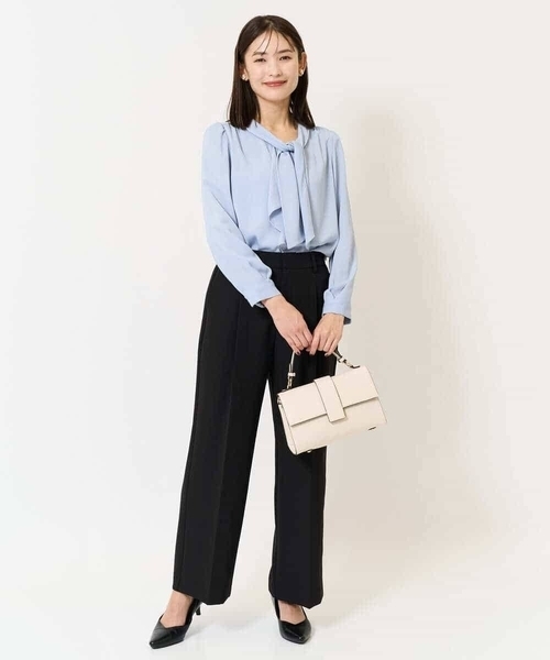 a.v.v(アーヴェヴェ)の「【洗える】ラッフルボウタイブラウス(シャツ/ブラウス・レディース・ダークインディゴブルー/ホワイト・34/38/36/40/42)」の19枚目の写真