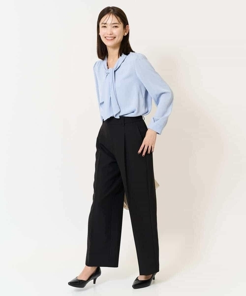 a.v.v(アーヴェヴェ)の「【洗える】ラッフルボウタイブラウス(シャツ/ブラウス・レディース・ダークインディゴブルー/ホワイト・34/38/36/40/42)」の18枚目の写真