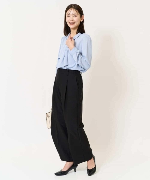 a.v.v(アーヴェヴェ)の「【洗える】ラッフルボウタイブラウス(シャツ/ブラウス・レディース・ダークインディゴブルー/ホワイト・34/38/36/40/42)」の17枚目の写真