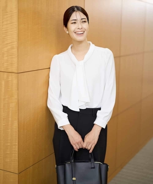 洗える】ラッフルボウタイブラウス（シャツ/ブラウス）｜a.v.v