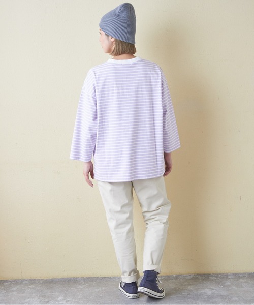 CUBE SUGAR(キューブシュガー)の「微起毛ツイルらくしゅっとパンツ(その他パンツ・レディース・ブラック/グリーン/ピンク/ベージュ/ナチュラル・S/M)」の17枚目の写真