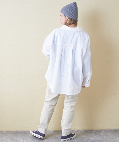 CUBE SUGAR(キューブシュガー)の「微起毛ツイルらくしゅっとパンツ(その他パンツ・レディース・ブラック/グリーン/ピンク/ベージュ/ナチュラル・S/M)」の22枚目の写真