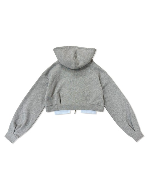 ANDGEEBEE(アンジービー)の「シャツポケットラメパーカー(パーカー・レディース・グレー/オートミール・FREE)」の13枚目の写真