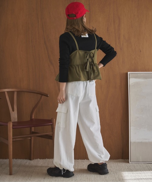 feepur by saya（フェピュールバイサヤ）の「【XSサイズあり】デニムカーゴジョガーパンツ（デニムパンツ・レディース・オフホワイト/ブルー/グレー・MEDIUM/X-SMALL）」の6枚目の写真