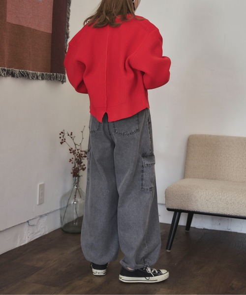 feepur by saya（フェピュールバイサヤ）の「【XSサイズあり】デニムカーゴジョガーパンツ（デニムパンツ・レディース・オフホワイト/ブルー/グレー・MEDIUM/X-SMALL）」の10枚目の写真