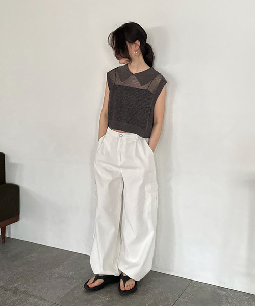 feepur by saya（フェピュールバイサヤ）の「【XSサイズあり】デニムカーゴジョガーパンツ（デニムパンツ・レディース・オフホワイト/ブルー/グレー・MEDIUM/X-SMALL）」の21枚目の写真