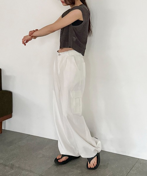 feepur by saya（フェピュールバイサヤ）の「【XSサイズあり】デニムカーゴジョガーパンツ（デニムパンツ・レディース・オフホワイト/ブルー/グレー・MEDIUM/X-SMALL）」の20枚目の写真