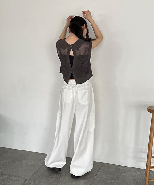 feepur by saya（フェピュールバイサヤ）の「【XSサイズあり】デニムカーゴジョガーパンツ（デニムパンツ・レディース・オフホワイト/ブルー/グレー・MEDIUM/X-SMALL）」の22枚目の写真