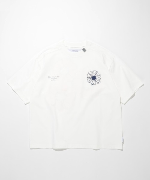 SUPERTHANKS(スーパーサンクス)の「フラワーモチーフデザインバックプリントTシャツ”Bic flower" S/S T-shirt(Tシャツ/カットソー・メンズ・ブラック/ホワイト/カーキ・S/M/L)」の2枚目の写真